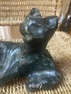 Sculpture bronze animalier art deco 1930 signe