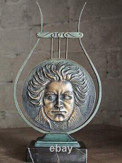 Sculpture bronze art déco Max Le Verrier Beethoven