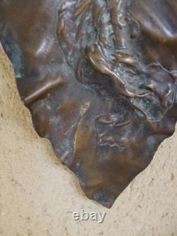 Sculpture bronze femme végétaux ART NOUVEAU