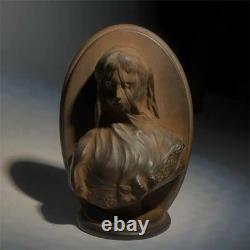 Sculpture de dame voilée en bronze artisanale statue d'art classique