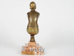 Sculpture en Bronze Art Deco Oblivion signée Georges Duvernet. RARE