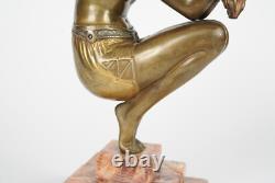 Sculpture en Bronze Art Deco Oblivion signée Georges Duvernet. RARE
