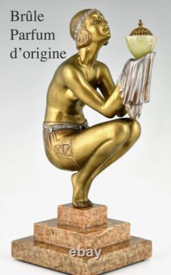 Sculpture en Bronze Art Deco Oblivion signée Georges Duvernet. RARE