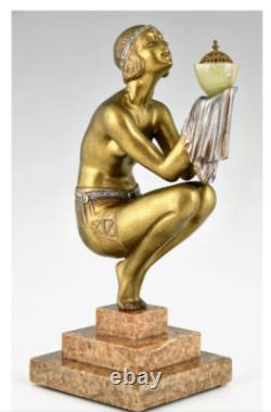 Sculpture en Bronze Art Deco Oblivion signée Georges Duvernet. RARE