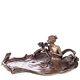 Sculpture En Bronze Art Nouveau D'une Femme Au Bain Avec Des Nénuphars