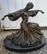 Sculpture En Bronze Danseuse Orientale Signée Elis Art Déco