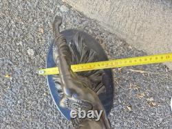 Sculpture en bronze Danseuse orientale signée Elis Art Déco