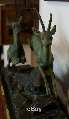 Sculpture en bronze Signée MOLINS époque art déco