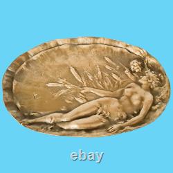 Sculpture plateau plat bronze Art nouveau E. Seraphin Vernier décoration
