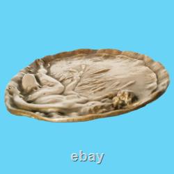 Sculpture plateau plat bronze Art nouveau E. Seraphin Vernier décoration