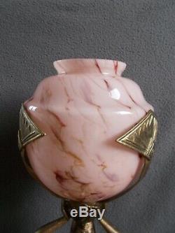 Sculpture porte vase 1930 art deco statue femme coul bronze era glass daum galle