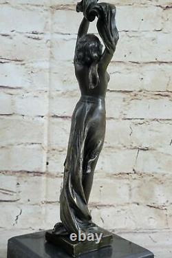 Semi Chair Danseuse Bronze Sculpture Statue Art Déco Nouveau Marbre Décor