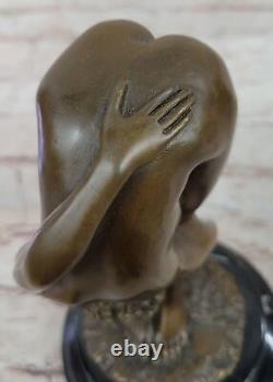 Sexy Chair Bronze Femme Dame Fille Sculpture Statue Art Déco Érotique Cadeau