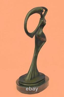 Signé Bronze Abstrait Art Moderne Femelle Figurine Sculpture Décoratifs Deal