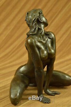 Signé Bronze Érotique Sculpture Nude Art Sex Figurine Statue Figurine