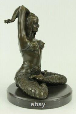Signé Chiparus Artwork Yoga Entraînement Gym Bronze Art Déco Sculpture Deal
