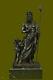 Signé Phidas Hades Pluto Avec 3 Tête Chien Mythique Bronze Sculpture Statue Art