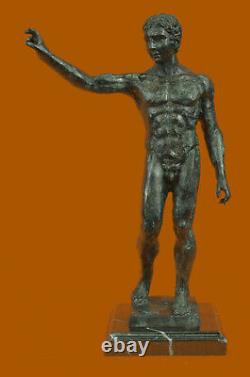 Signé Rodin Abstrait Moderne Art Déco Homme Chair Torse Bronze Sculpture Fonte