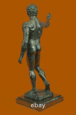 Signé Rodin Abstrait Moderne Art Déco Homme Chair Torse Bronze Sculpture Fonte
