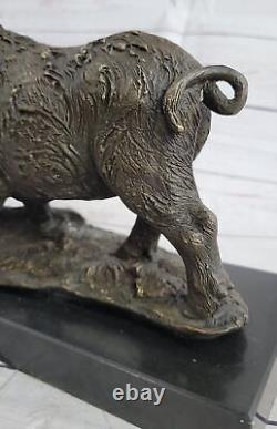 Signée Barye Sanglier Sauvage Cochon Bronze Sculpture Figurine Art Déco Affaire