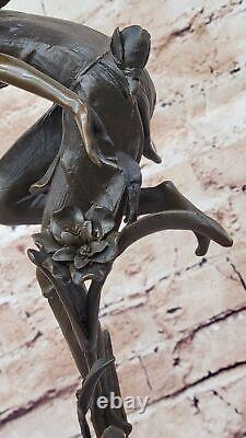 Signée Cesaro, Bronze Art Nouveau Ange Fairy Sculpture Figurine Fonte Solde