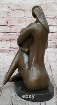 Signée Chair Mère par Milo Bronze Sculpture Abstrait Art Moderne Figurine Statue