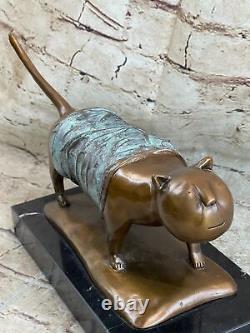 Signée Fernando Botero Fat Chat Bronze Abstrait Art Moderne Sculpture Déco