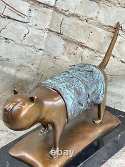 Signée Fernando Botero Fat Chat Bronze Abstrait Art Moderne Sculpture Déco