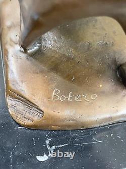 Signée Fernando Botero Fat Chat Bronze Abstrait Art Moderne Sculpture Déco