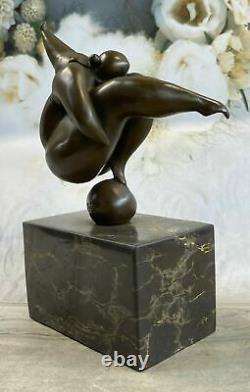Signée Milo Abstrait Nu Femme Bronze Sculpture Figurine Art