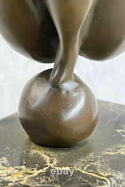 Signée Milo Abstrait Nu Femme Bronze Sculpture Figurine Art