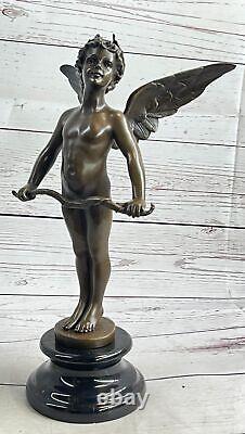 Signée Moreau Ange Chérubin Bronze Statue Sculpture Art Déco Figurine Ouvre