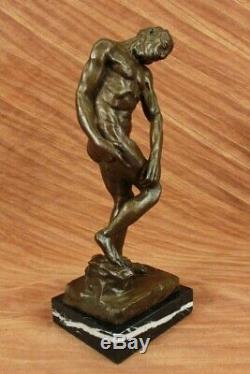 Signée Nu Homme par Rodin Bronze Sculpture Abstrait Art Moderne Statue Décor