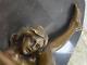 Signée Oliviono Souple Érotique Nu Femme Bronze Sculpture Statue Figurine Art
