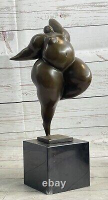 Signée Original Milo Abstrait Art Moderne Femelle Bronze Sculpture Figurine