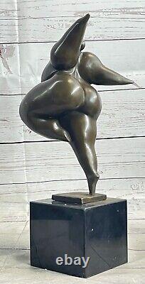 Signée Original Milo Abstrait Art Moderne Femelle Bronze Sculpture Figurine