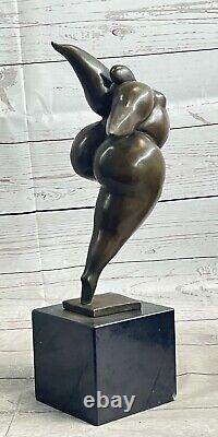 Signée Original Milo Abstrait Art Moderne Femelle Bronze Sculpture Figurine