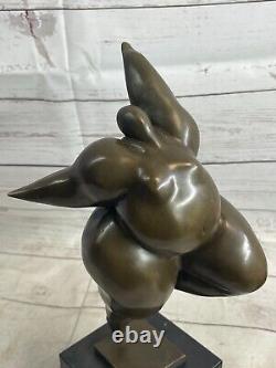 Signée Original Milo Abstrait Art Moderne Femelle Bronze Sculpture Figurine