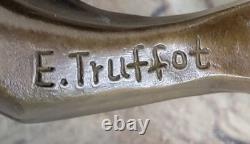 Signée Truffot Abstrait Art Moderne Bul Statue Bronze Figurine Sculpture
