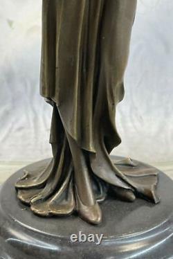 Statue De Danseuse En Bronze Française Art Déco Nouveau Des Années 1920