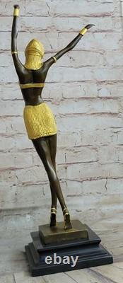 Statue Figurine Sculpture Art Déco Bronze Signée Chiparus LRG
