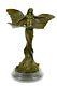 Statue Sculpture Ange Fairy Art Déco Style Art Nouveau Style Bronze Massif Solde