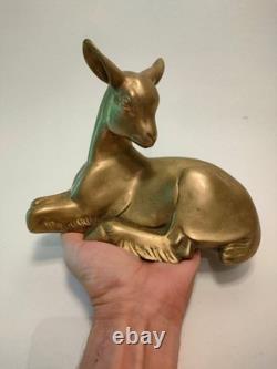 Statue Sculpture Animaliere Bronze Animalier Chevreau Art Deco 1930