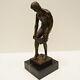 Statue Sculpture Athlete Sexy Style Art Deco Style Art Nouveau Bronze Massif Sig