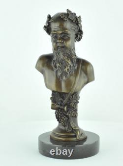 Statue Sculpture Bacchus Style Art Deco Style Art Nouveau Bronze massif Signe