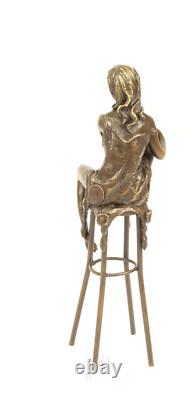 Statue Sculpture Bronze Art Déco Nouveau Femme Tabouret Bar DSBJ-11 Moderne