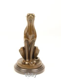 Statue Sculpture Bronze Art Déco Nouveau Guépard DSBJ-2 Moderne
