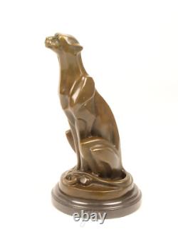 Statue Sculpture Bronze Art Déco Nouveau Guépard DSBJ-2 Moderne
