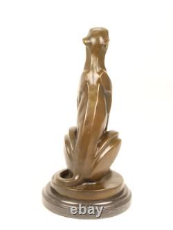 Statue Sculpture Bronze Art Déco Nouveau Guépard DSBJ-2 Moderne