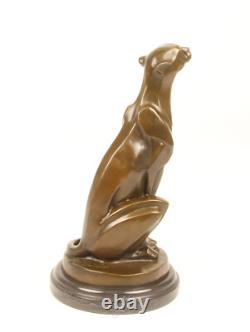 Statue Sculpture Bronze Art Déco Nouveau Guépard DSBJ-2 Moderne